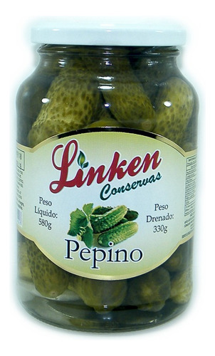 Conservas De Pepino 330g Kit Com 15 Un Caixa Fechada