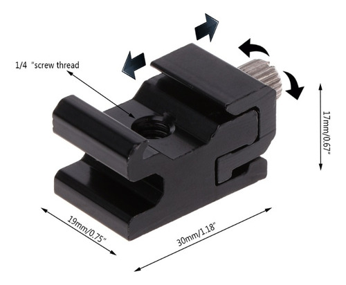 8 Adaptadores 1/4in Hembra Hot Shoe (zapata Caliente) Flash