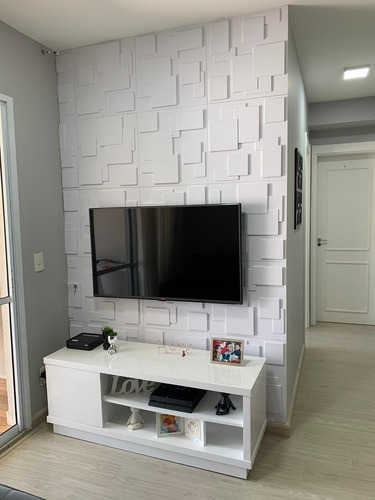 Imagem 9 de 10 de Placas De Pvc 3d Quadratto Revestimento De Parede 50x50
