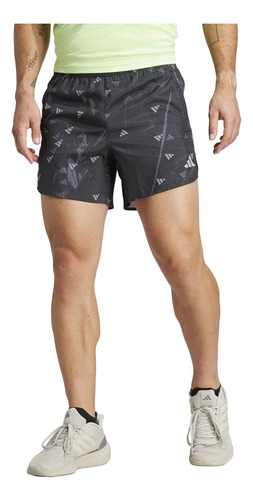 Short adidas Run It Bl Short Para Hombre De Algodón Negro