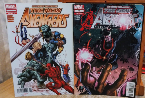 The New Avengers:marvel 2 Cómics #11 Y #12 Pasta Suave 