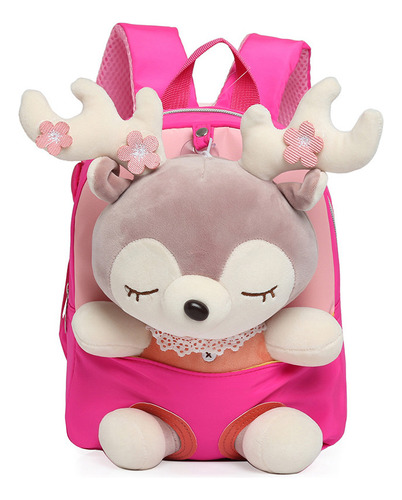 Mochila Para Niños Pequeños Con Muñeco De Peluche De Alce, B A