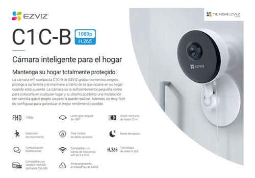 Combo X3 Ezviz C1c-b 1080p Full Hd Wifi Detección Movimiento
