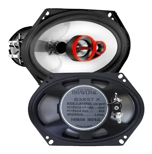 Par Alto Falante Bravox Oval 5x7 Porta Ford Ka / Brava | MercadoLivre