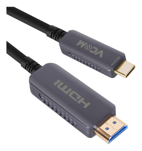 Vcom Usb-c A Cable De Fibra Óptica Hdmi, Compatible Con 18 G