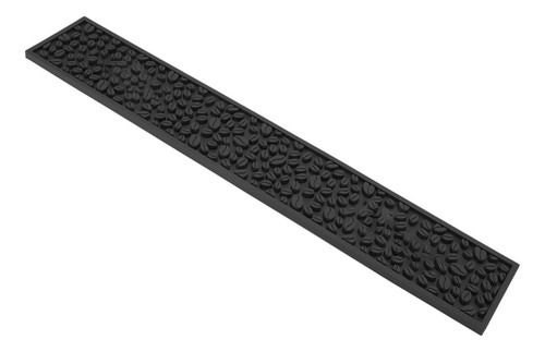 Alfombrilla De Barra De Café Negra Negra De Silicona De Pvc,