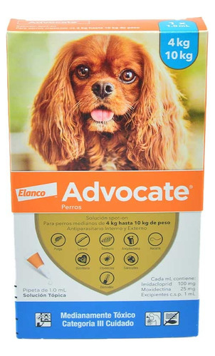 Advocate Solución Tópica Para Perros De 4 A 10 Kg 