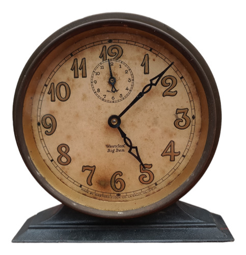 Antigüedad, Alarm Clock, Westclox, Big Ben, Usa, 1900s.