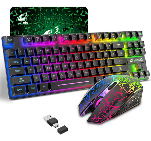 Combinación De Teclado Y Ratón Inalámbricos Para Juegos Con