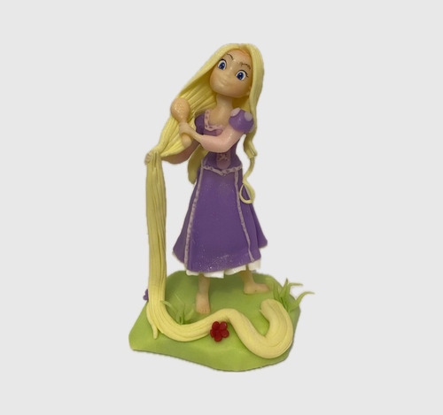 Adorno De Torta Rapunzel Porcelana Fría 