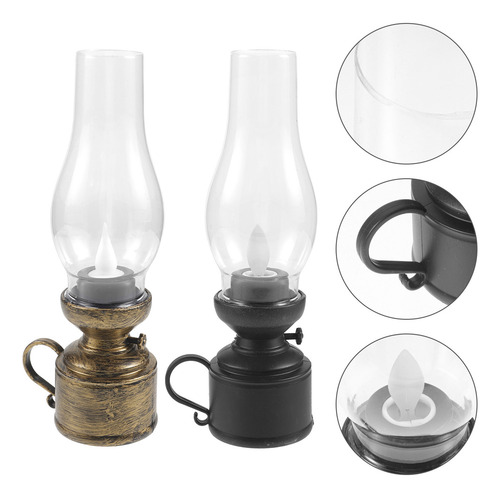 Lámpara De Aceite Vintage, Lámpara Electrónica De Queroseno