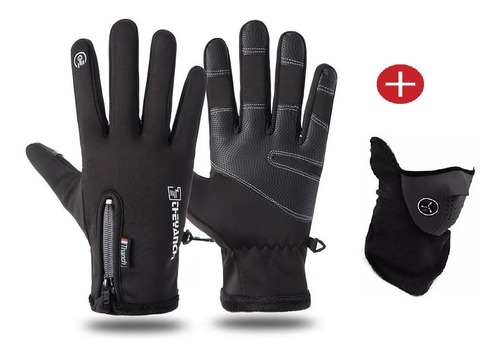 Guantes Motos Neoprene Tacticos Termicos Cierre + Mascara!