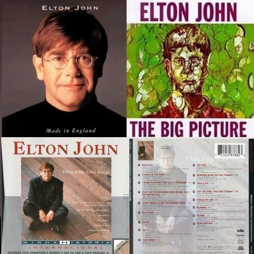 3x Cd Elton John Made In England The Big Picture Love Songs