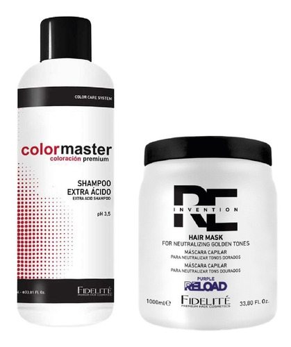 Shampoo Extra Acido + Mascara Matizadora/correctora Fidelite