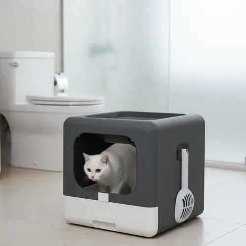 Gato‼︎ Caixa Sanitária Gato Fechada Antiodor Members Square 6l | MercadoLivre