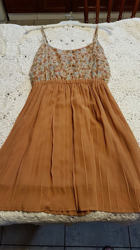 Vestido Eulalia Combinado Con Floreado Plisado Tm