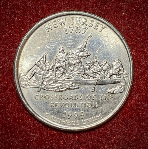 Moneda Cuarto De Dolar Estados Unidos New Jersey 1999 P