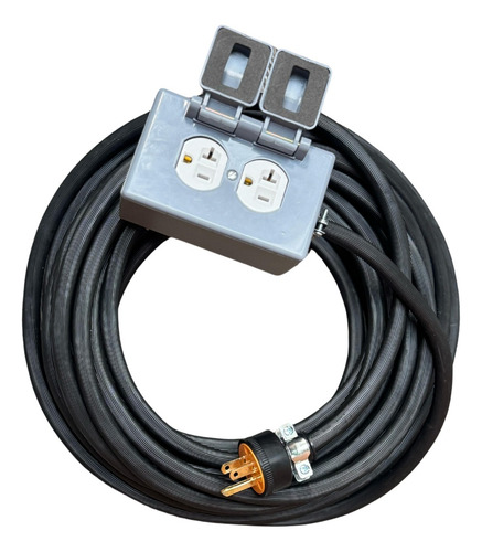 Extensión Duplex Uso Rudo 100% Cobre Calibre 3x10 50 Metros