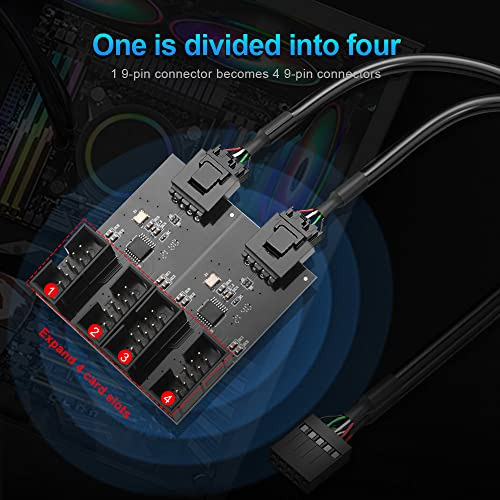 Cable Divisor De Extensión Usb De 9 Pines Macho De 1 A 4 Hem