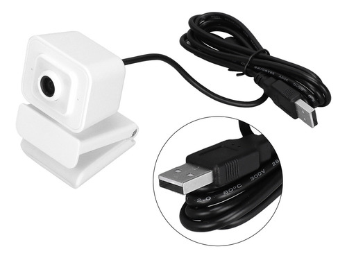 Microfone De Webcam White Web Cam De Alta Resolução 1080p 30