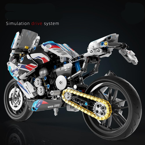 Juego De Bloques De Construcción De Juguete Para Motocicleta