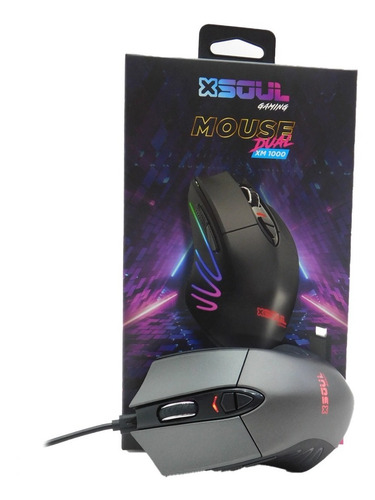 Imagen 4 de 10 de Mouse Inalambrico Gamer Usb 16000 Dpi Rgb Dual Luces Led