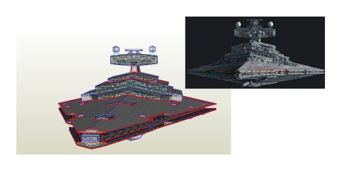 Planos Nave Destructor Imperial / Star Wars Jedi Darth Vader