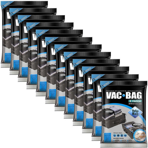 Saco Vácuo Vac Bag Ordene Trip Bag 40x60 Protetor Roupa 12un