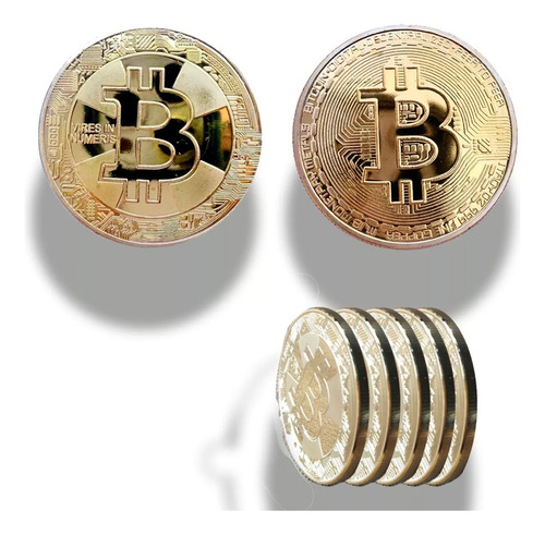 Bitcoin 1 Monedas Metálicas Extra Gruesas De Colección