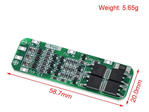 Cargador De Batería De Iones De Litio 3s 20a Bms 18650, 5 Un
