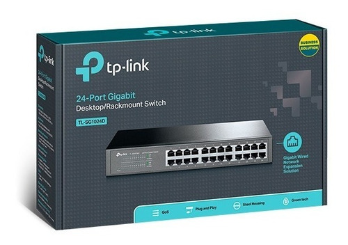 Switch Tp-link 24 Puertos Gigabit 10/100/1000 Tl-sg1024d Rac