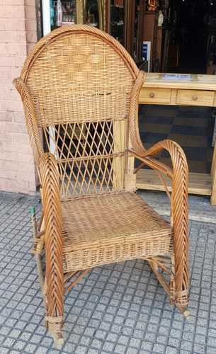 Sillon Hamaca Mecedora De Rattan!! Montepio_ant