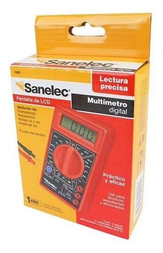 Multimetro Digital Lectura Precisa Practico Sanelec