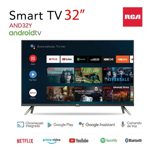 Imagen 5 de 7 de Smart TV RCA AND32Y LED Android TV HD 32" 100V/240V