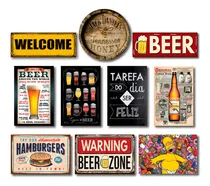 Comprar Kit Placas Decorativas Bebidas Mdf - 10 Placas