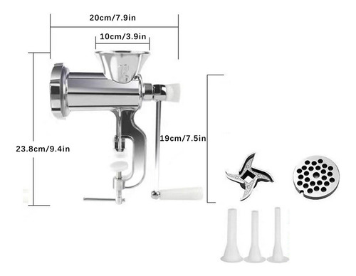 Moedor De Carne Manual E Máquina De Salsicha Table Mount