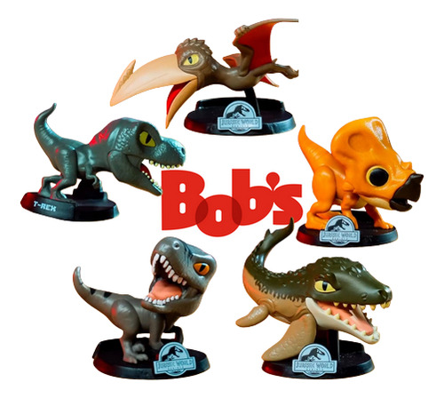Boneco T-rex Jurassic World Bobs 2025 Lacrado Original