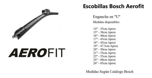 Imagen 4 de 4 de Escobilla Limpiaparabrisa Bosch Aerofit 19 Corsa Fun Celta V