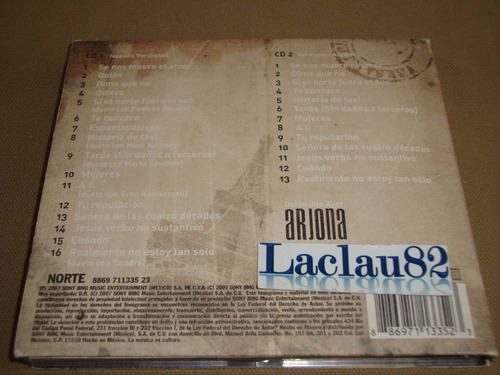 Ricardo Arjona Quien Dijo Ayer 2007 Sony Cd Doble Digipack (Usado)