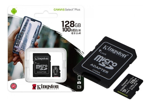 Memoria Micro Sd Hc 128gb Kingston Canvas Original Sellada