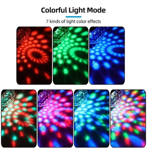 2pack Colorido Globo Rgb Led Iluminación Láser Dj Festa Bal