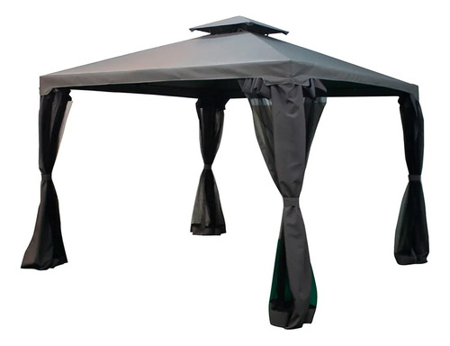 Gazebo Con Mosquitero Premium 3x3 Acero Poliéster