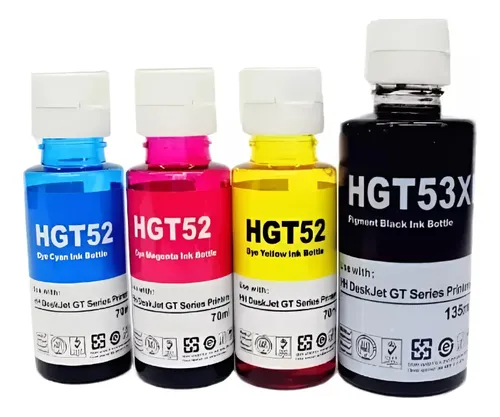 Combo De 4 Tinta Gt53xl Y Gt52 Genericas Para Hp 315/415/580