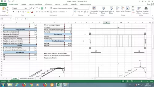 Planilha Para Cálculo De Lances De Escada