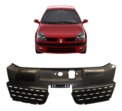 Parrilla Renault Clio 2002 2003 2004 2005 2006 Negra Mate