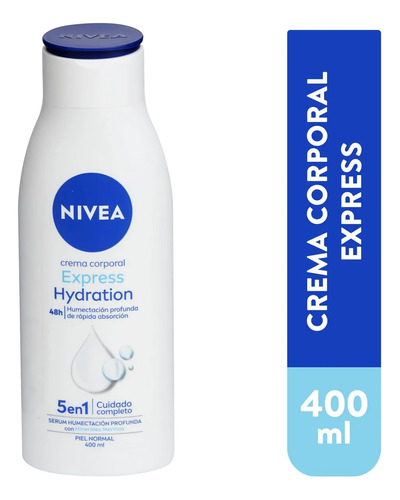 Crema Corporal Nivea Express Hydration Piel Normal 400ml