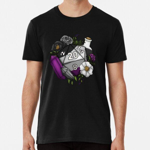 Remera Dados De Juego De Rol De Mesa Pride Asexual D20 Algod