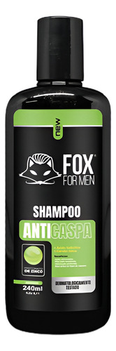 Shampoo Anti Caspa Fox For Men 250ml Limpeza E Hidratação