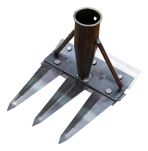 Garden Hoe Weeding Rake Manual Weeder Tool Hold 3 Dientes