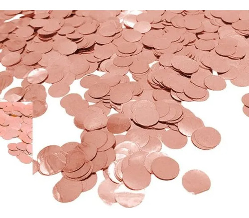 Confetti Metalizado X 30 Gramos Cotillón Varios Colores Deco Rosa Gold